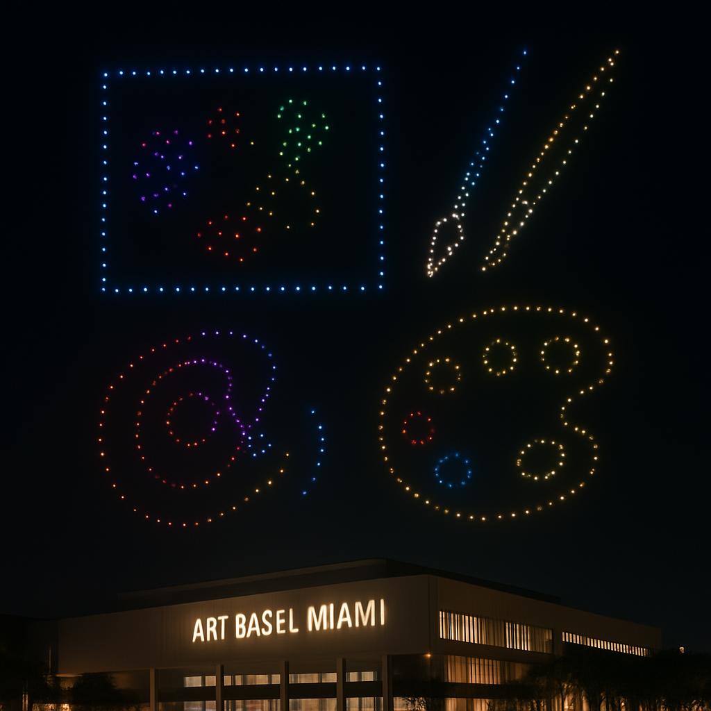 Glyphix drone light show at Art Basel Miami