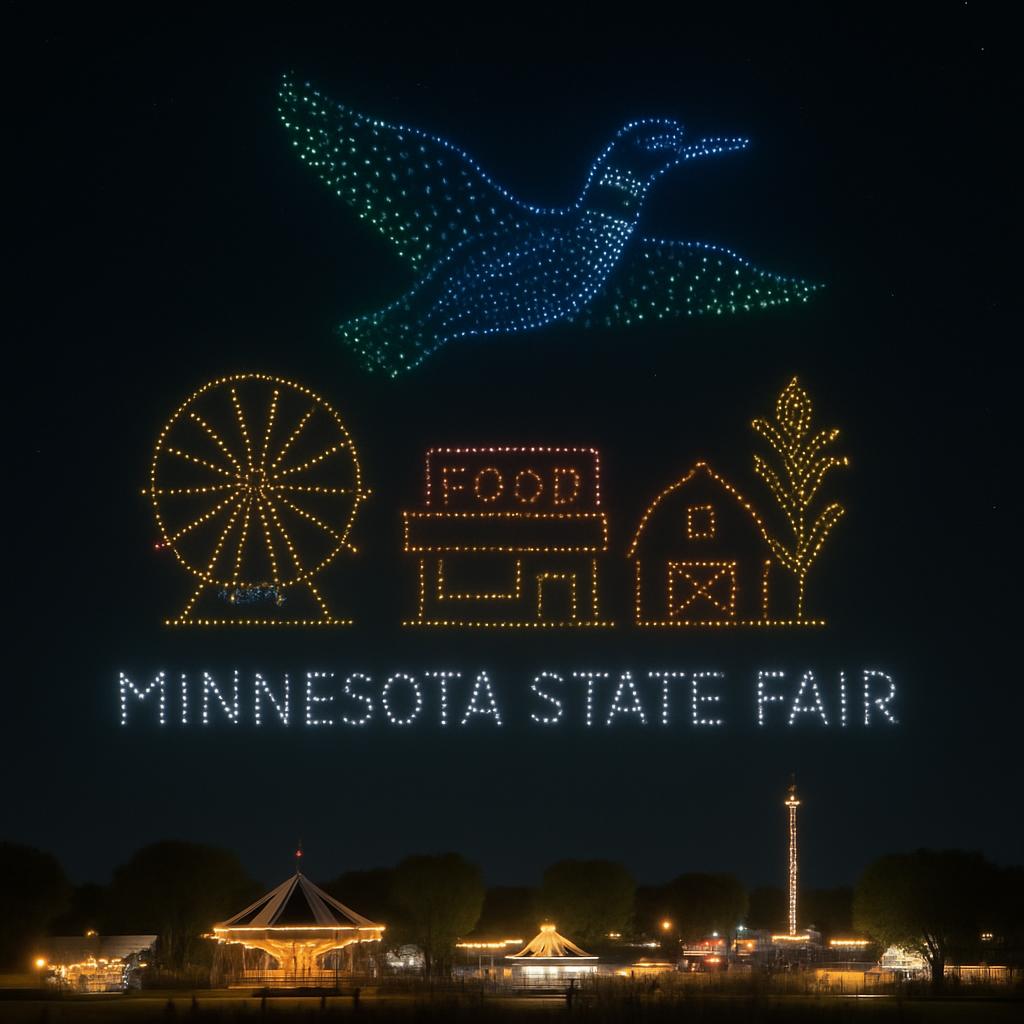 Glyphix drone light show at Minnesota State Fair