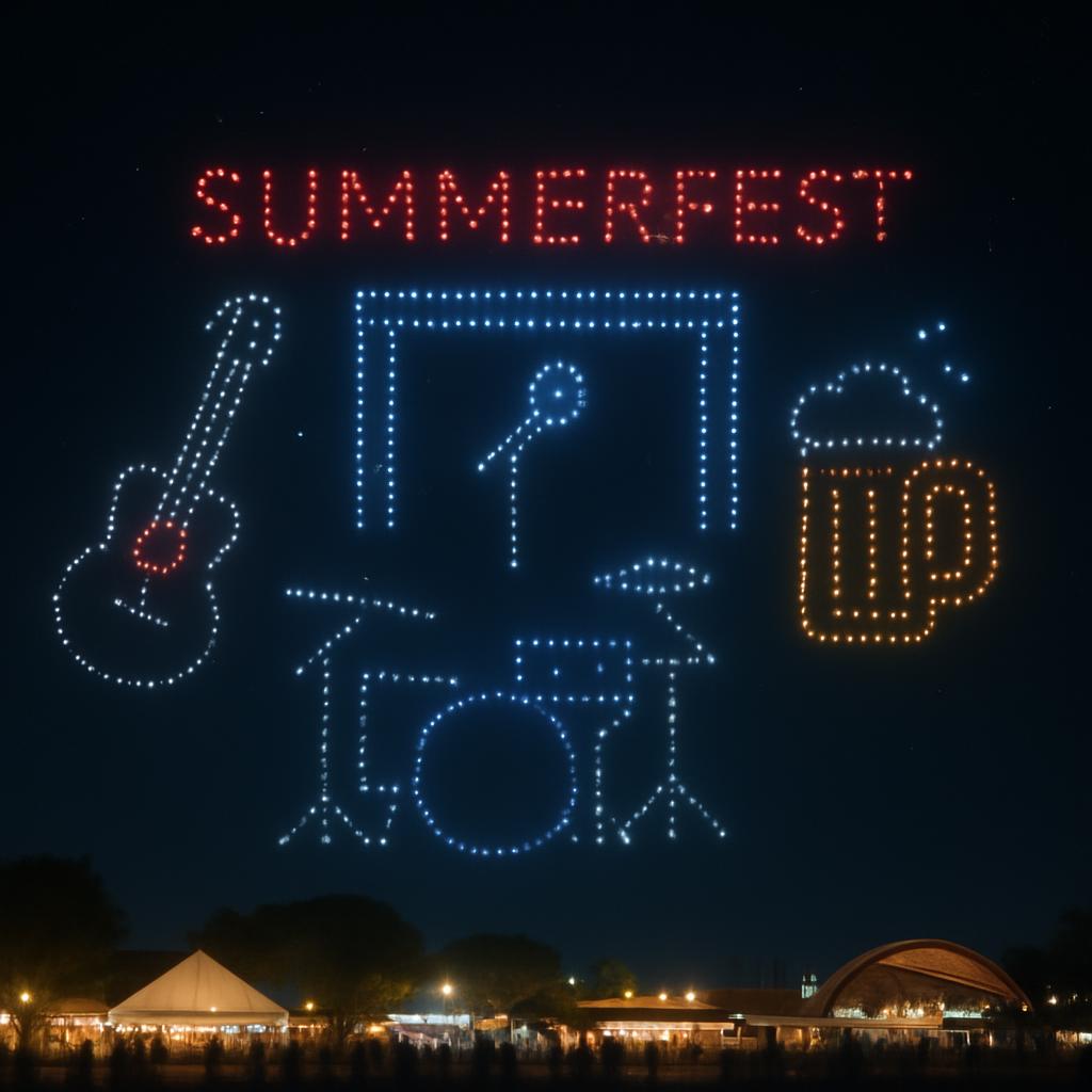 Glyphix drone light show at Summerfest